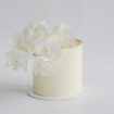 Picture of Buttercream Cake | Gold Rough Edges & Orchids 